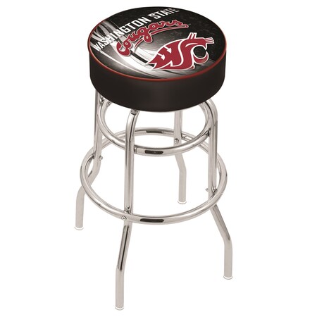 Holland Bar Stool Co 25" Washington State Cushion Seat, 2-Ring Chrome Swivel Bar Stool L7C125WashSt-D2